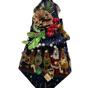 Christmas Glam Funny Tie. Festive Multi-color.